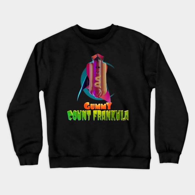 Halloweeners - Gummy Count Frankula Crewneck Sweatshirt by DanielLiamGill